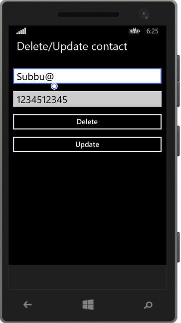 Delete UpdateContacts